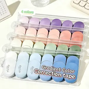 6-Piece Compact Portable Correction Tape Set, Ergonomic Handle, Smooth Coverage, Scratch-Resistant, Quiet Operation, Office & School Supplies