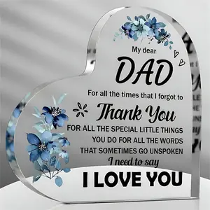 "acrylic block puzzle plaque decoration - Exquisite gift for daughter and son to father - Christmas and Thanksgiving birthday gift for father, home living room, office, coffee shop decoration "