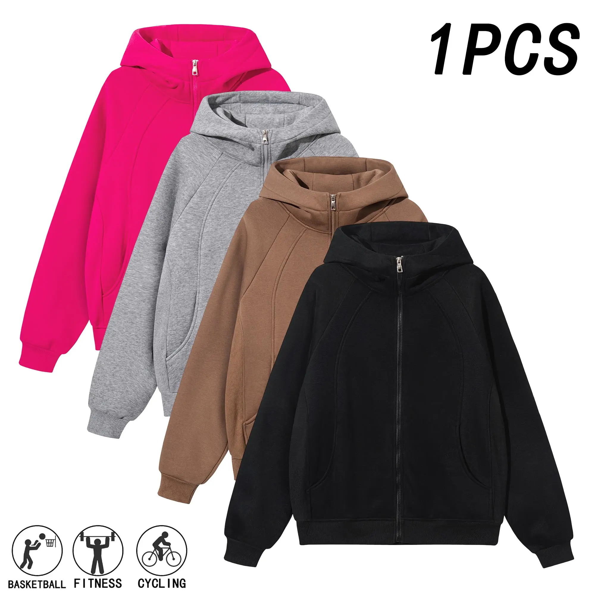Couples’ cotton loose casual athletic hoodie, slim-fit zip-up sweatshirt; soft, comfortable top; Menswear; suitable for everyday wear, commuting, and streetwear. fall clothes winter hoodies men dreaming merch