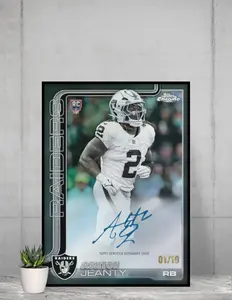 Topps Chrome Ashton Jeanty Rookie 12x17 Poster Las Vegas Raiders