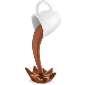 Inverted Floating Resin Coffee Mug, Unique Design with Water Overflow Effect, Artistic Home & Office Decoration, Ideal Festival Gift