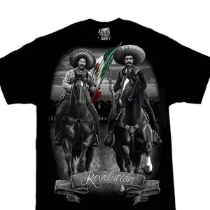 David González Pancho Villa Revolución México T-Shirt - Men's & Women's Top with Graphic Design - Womenswear