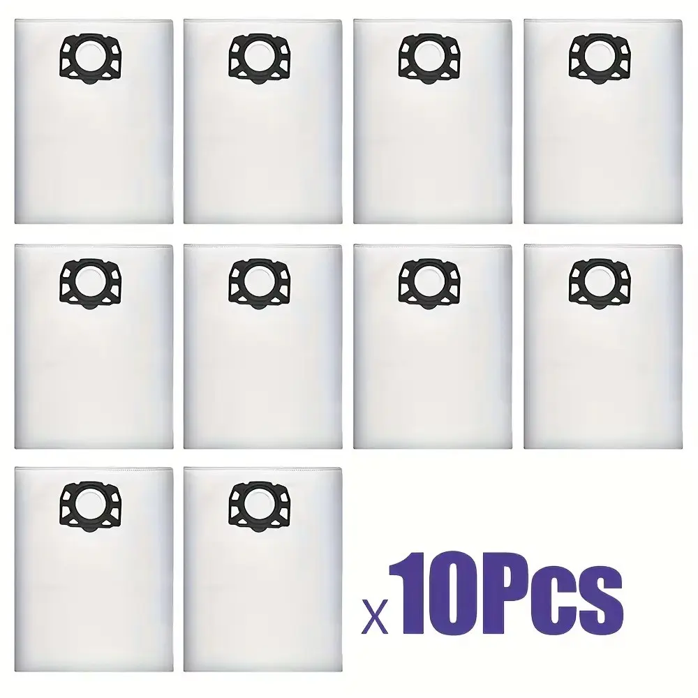 10pcs Karcher Dust Filter Bags for Wd4/wd5/wd6 & Mv4/mv5/mv6, Durable Polyester, Easy Installation, Shop Vac Accessories, Vacuum Cleaner Accessories, Multi Pack, Replacement Parts