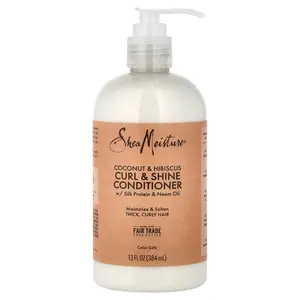 SheaMoisture Curl & Shine Conditioner, Coconut & Hibiscus, 13 fl oz (384 ml)