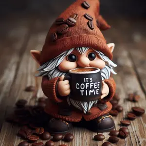 New Three-dimensional Coffee Time Gnome Resin Handicraft Decor, Unique Home Decorations for Desktop, Charming Knick-knacks for All Occasions