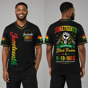 Juneteenth 1865 Men’s Jersey, Black Freedom Day Sports Shirt, African American Heritage Celebration Tee, June 19th Gift for Him