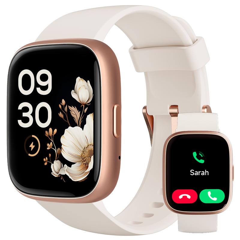 TOOBUR Smart Watch for Women Man, Fitness Tracker with Answer/Make Calls, Sports Watch with Sleep Monitor/100 Sports Models/IP68 Waterproof Pedometer, Smartwatch Compatible Android iOS