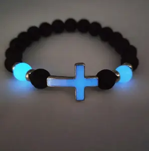 Glow in the Dark Cross Bracelets