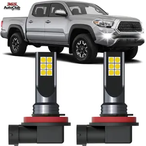 2 Pcs Tacoma LED Fog Light Bulbs Kit, Super Bright 6500K Cool White, IP67 Waterproof, Plug and Play, Compatible with 2012-2023 Toyota Tacoma Fog Lights