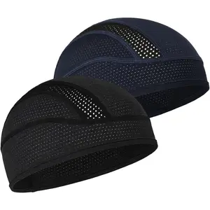 Skull Cap Helmet Liner Beanie, Cooling Mesh Cycling Running Hat for Men Women, Fits Under Helmets