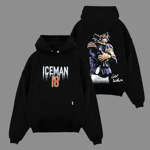Caleb Williams 'Iceman' Celly Graphic Premium Cotton Hoodie Sweatshirt T-Shirt For Da Bears, Bears Down Football Fans Apparel, Football Streetwear Tee, Gift For Football Fan Graphic Tee