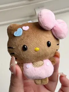 Hello Kitty Plush Toy, Cute Cartoon Leather Kt Cat, Vacation Style Bag Charm, Car Hanging Decor, Holiday Gift