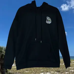 BE THE SHARK BLACK HOODIE womans Tops Casual Comfort Fashion