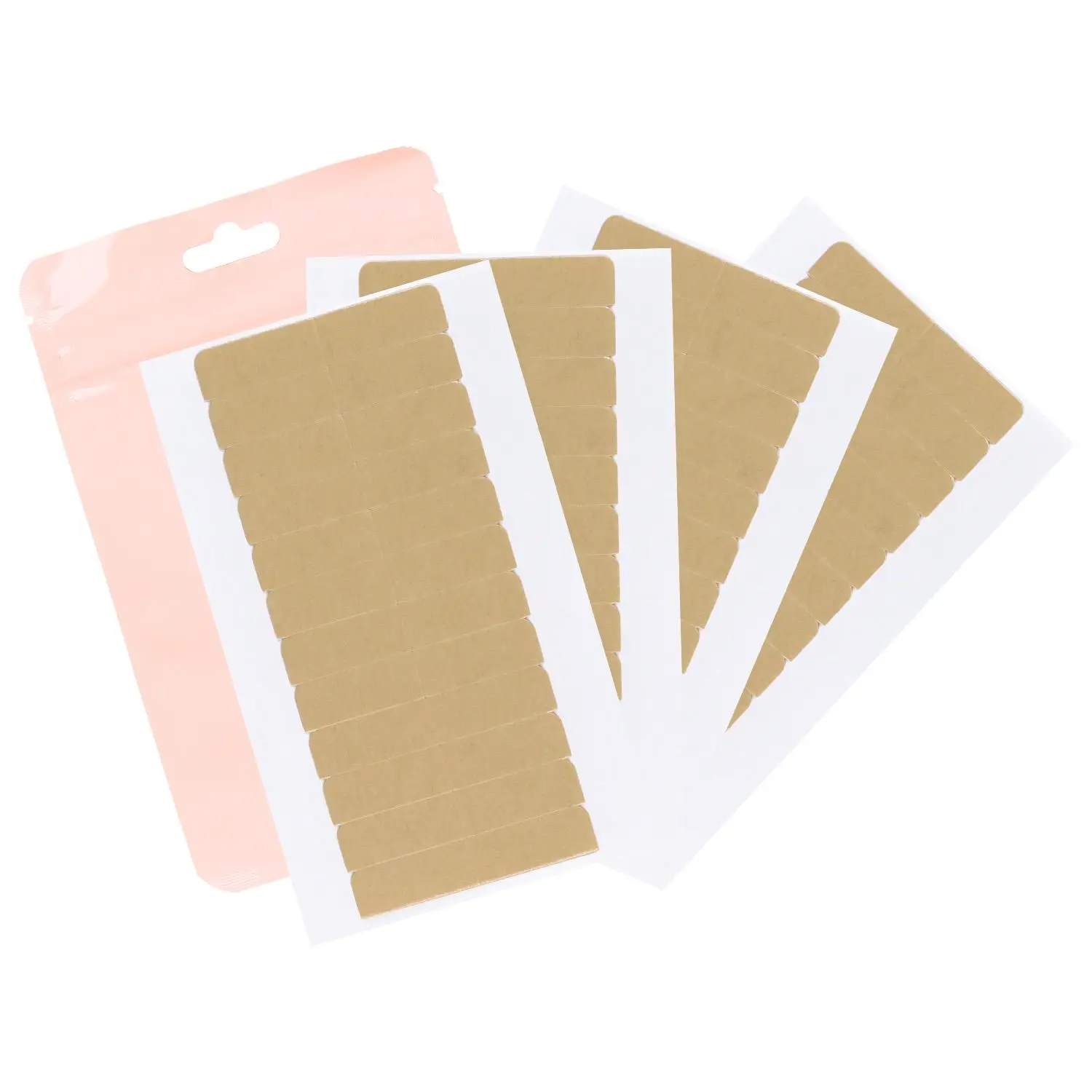 GOOGOO Hair Extension Tape Replacement for Tape in Hair Extensions Double Sided Professional Strong No-Residue Tapes, 1.6 * 0.3inch per Piece Haircare