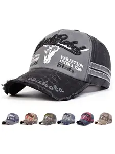 1pc Unisex Retro Sunshade Breathable Adjustable Casual Baseball Cap Embroidered Hat With Letter Embroidery For Outdoor Sport Embroidered Fitted Cap