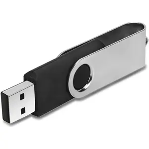 Swivel Design 16GB USB Flash Drive with , USB 2.0 Portable Thumb Drive Memory Stick, FAT32 Format Flashdrive for Data Storage, Photos, , Files (Black, 16 GB)