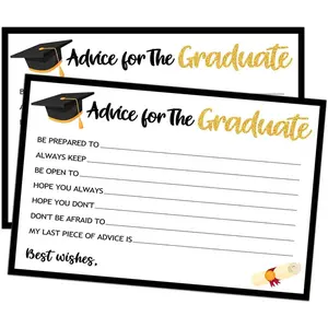 Graduation Advice Cards 2025-30 Pack-Graduation Party Supplies 2025 - Advice for The Graduate Party Favors Table  Props