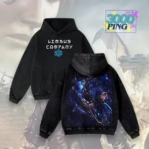 Limbus Company Hoodie & T-Shirt Blue Rose Sinner Graphic, Vintage Acid Wash Apparel, Project Moon Game Merch, W Corp Aesthetic Pullover, Unisex Cotton Top