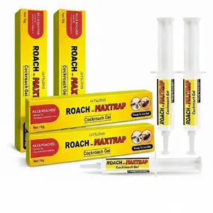 Cockroach Gel Bait 30g Roach Killer, Indoor Outdoor Pest Control for German & American Roaches with Plunger & Precision Tip (1-Pack / 4-Pack Available) kill cockroach bait household items Natural Peppermint Lemon Pest Repellent 2-in-1 deck grout brush