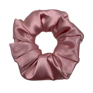 Ballet Pink Classic Satin Scrunchie - Handmade Sleek Design for Messy Buns & Ponytails, Reduces Hair Breakage, Soft and Stylish Accessory