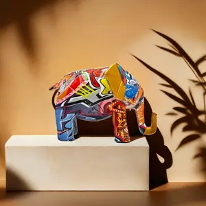 Decorative Resin Elephant Statue Collectible for Living Room, Multifunctional Home Office Decor, Ideal Christmas and Housewarming Gift