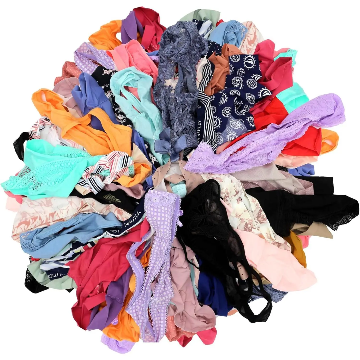 Women's Cotton Lace Thong Panties - 10-Pack Multicolor, Sexy Seamless Low-Waist Stretchy Comfortable G-String Lingerie, Cute Funny Undies for Day & Birthday Wear