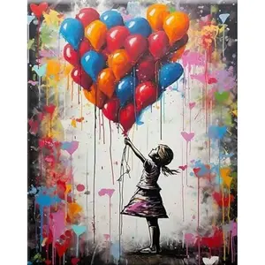 5D DIY Diamond Painting Mosaic, Heart-Shaped Girl Design, Diamond Cross Stitch Kit for Home Wall Decor, Craft Supplies for Art Lovers