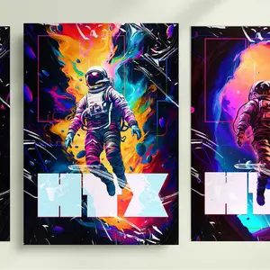 HTX Cosmo Astronaut Wall Art Series x Alvarez - Special Edition Collection - Set of 3