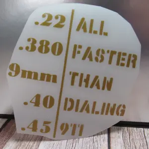 Ammo Decal and Faster Than 911 Decal for Car Exterior Accessories