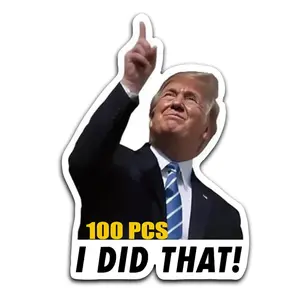 100 "Trump I Did That" Stickers – Funny & Waterproof! Stick these decals on your car, motorcycle, laptop, and more.