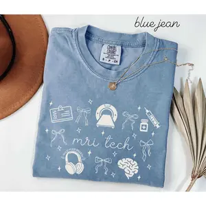 Comfort Colors MRI Tech Shirt • Coquette MRI Technologist Work Tshirt • Gift for MRI Techs • Magnetic Resonance Imaging Tech Tee • Rad Tech Fabric Top Womenswear Fit