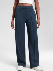 CRZ YOGA SoftAura Pintuck Straight Leg Sweatpants Women 30" - Modal Casual Lounge Travel Pants with Pockets