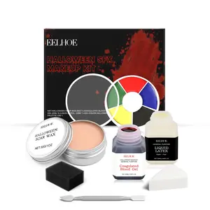Creepy Looks Halloween Face Paint Palette & Special FX Tools for Spooky Transformations Cosmetic