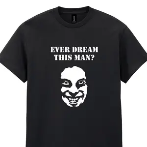 Aphex Twin "Ever Dream This Man?" Shirt Richard D James Smiling Face Funny Black Unisex T-Shirt Gildan 5000 G500