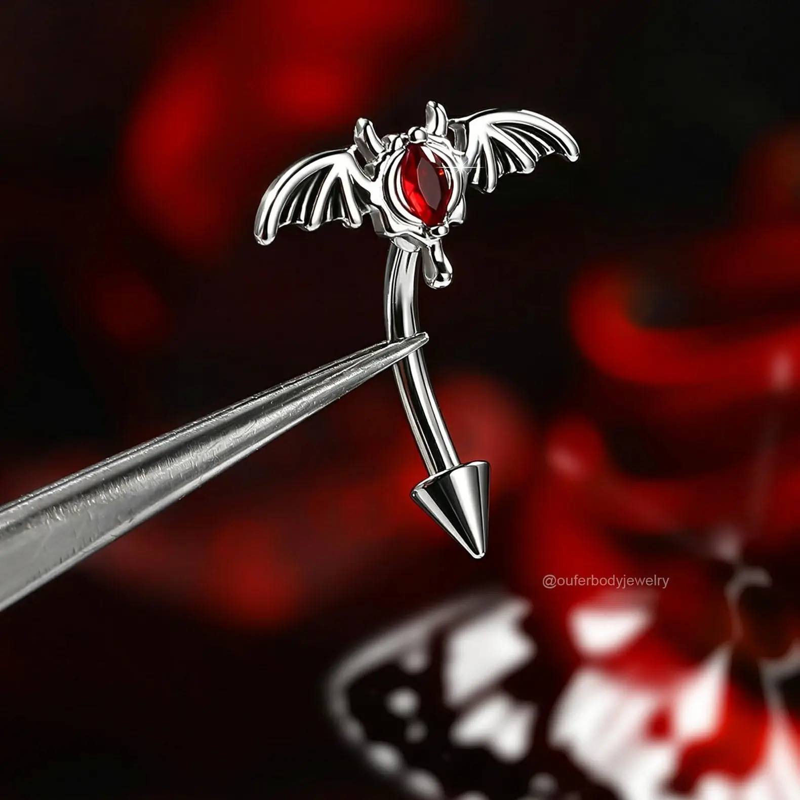 OUFER 16G Halloween Bat Wing Evil Eye Rook Piercing Jewelry Eyebrow Ring