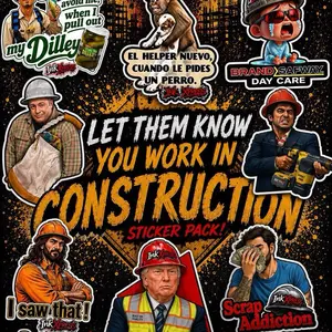 Construction workers sticker pack (12)