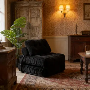 Folding Sofa Bed, Convertible Sleeper Chair with Pillow & Back Support, Portable Fold Out Chair Bed Floor Lounge for Living Room Bedroom Apartment Dorm Small Space