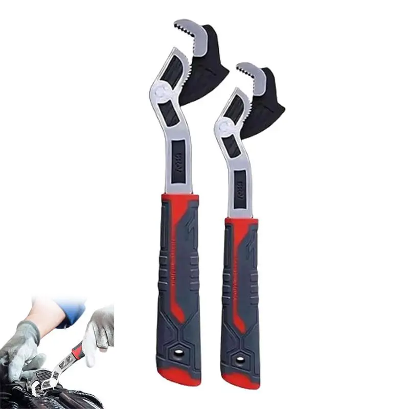Multifunctional Self-locking Ratchet Wrench, Universal Adjustable Pipe Wrench with Durable Handle, Quick Self Adjusting Locking Wrench, Hand Tools, To
