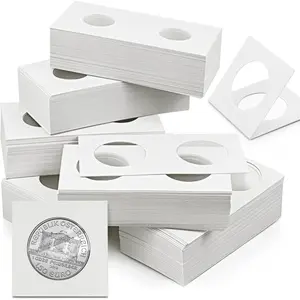 300 Pcs Cardboard Coin Holder, 6 Sizes 2" x 2" Currency Holders for Coin Collection Supplies