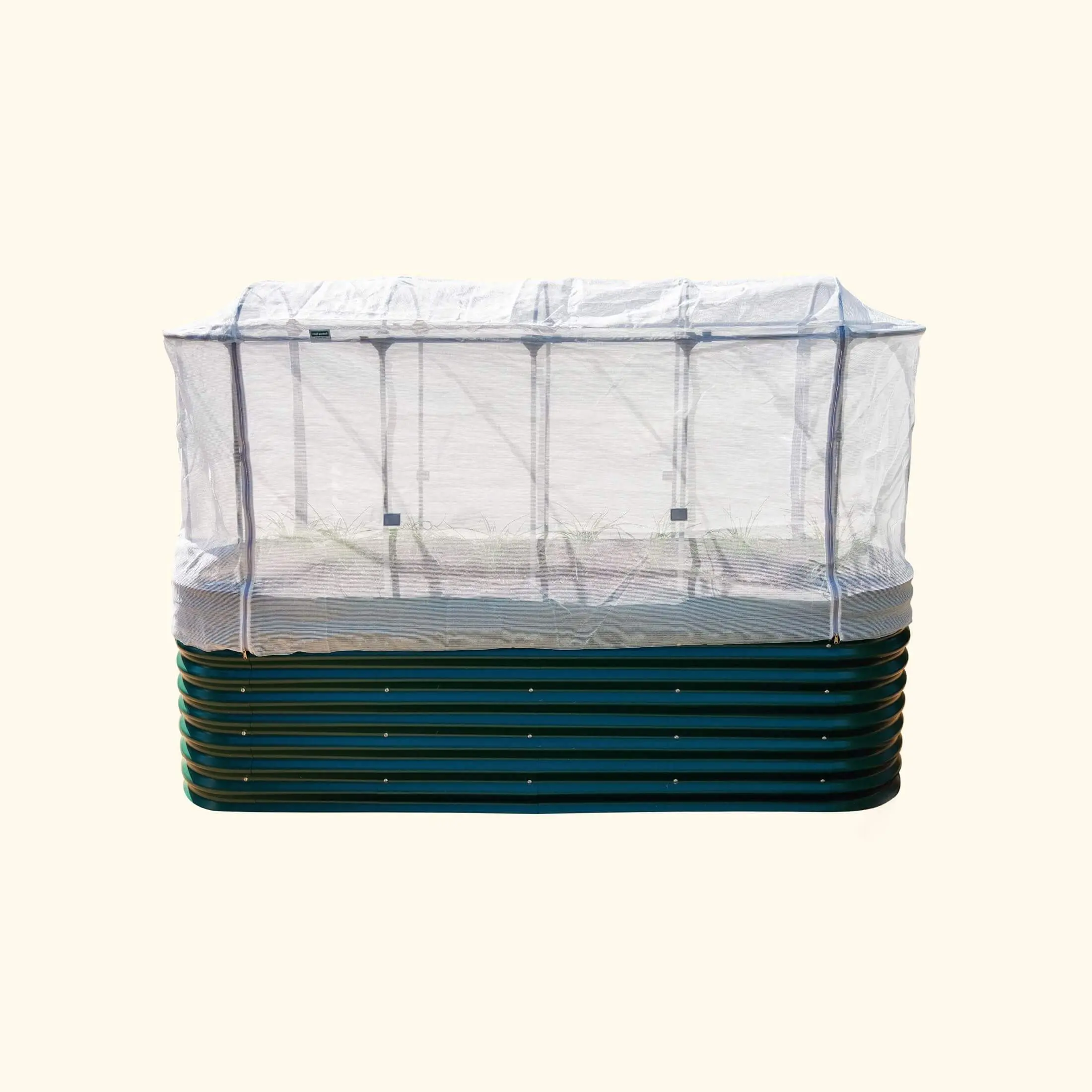 Vego Garden Heavy-Duty Gardening Greenhouse Kit - Outdoor Multi-Size Arched Plant Space with Aluminum Pest-Block Mesh Cover, Mist System, Pre-Cut Irrigation Tubes, Secure Bolt Fit, Modular Bed Fit, Durable Steel Frame, Plant Protection