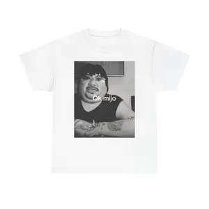 Ok Mijo Meme | Funny Black and White Portrait T-Shirt | Photo Print Tee