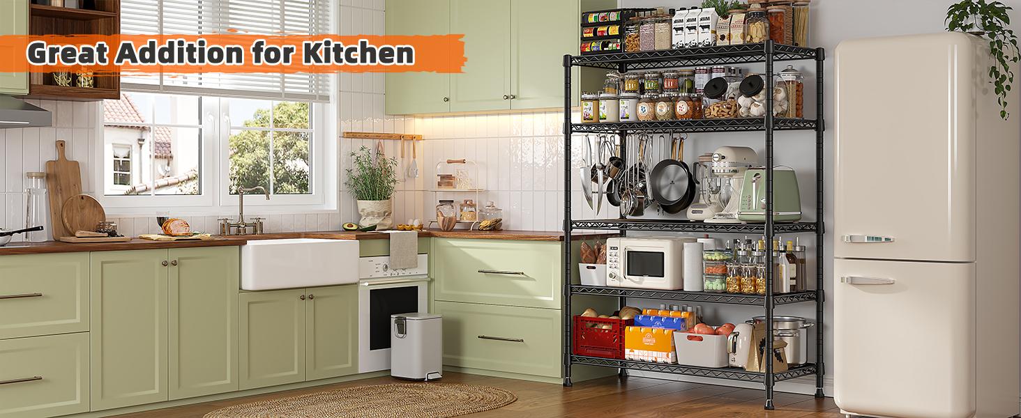 Raybee Shelf Wire Metal Shelving Storage Utility Rack Adjustable Shelves, Standing Shelf Units for Laundry Kitchen Pantry Closet Balcony Plant Pot Greenhouse Raybee Shelf Wire Metal Shelving Storage Utility Rack Adjustable Shelves, Standing Shelf Units for Laundry Kitchen Pantry Closet Balcony Plant Pot Greenhouse