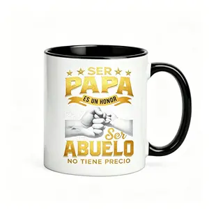 Funny Grandpa Ceramic Cup, Gift For Grandfather, Ser Papa Es Un Honor Ser Abuelo No Tiene Precio Spanish Gifts Cup Reusable Coffee Cups