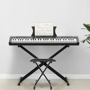 61 Key Touch-Sensitive Portable Keyboard – HIPS Lightweight Digital Piano with Responsive Keys, Dual Speakers, Practice Modes & LED Display for Home Music Training