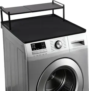 Extendable Washer and Dryer Countertop Set with Silicone Mat, Universal Front Load Washer Dryer Shelf for Laundry Room Organization (14-25 Inch)