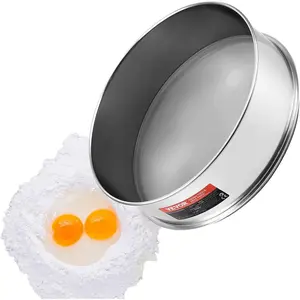 VEVOR Automatic Electric Vibrating Sieve, Stainless Steel Sifter Shaker Machine with 10+60 Mesh, 45W Automatic Powder Sifter Machine Countertop, Electric Sieve Shaker for Flour Powers, Mungbean, RiceVEVOR Super Brand Day