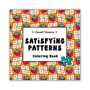 Manolo Satisfying Patterns Vol. 2 Coloring Book: Bold & Easy Designs for Adults & Teens with Simple Geometric & Cute Illustrations Premium Glossy Cover 8.5 x 8.5 Inches 50 Unique Patterns for Relaxation & Confidence Boost stress relief art