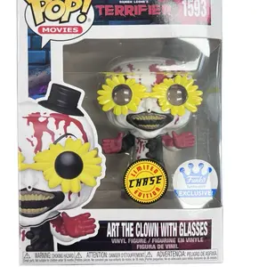 Funko Pop! Terrifier – Art the Clown with Sunglasses #1593 Limited Edition Collectible Figure with Pop Protector