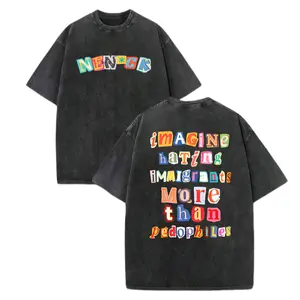 Unisex Vintage Acid Wash T-Shirt 230g Washed Cotton, Immigrant Rights Social Justice Graphic Tee, Imagine Hating Immigrants Slogan Top, All Season Breathable Casual Streetwear, White Ink Heat Transfer Print for Men Women, Progressive Activist Gift