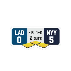 D0dgers Yankees World Series Sticker  Top of the Fifth